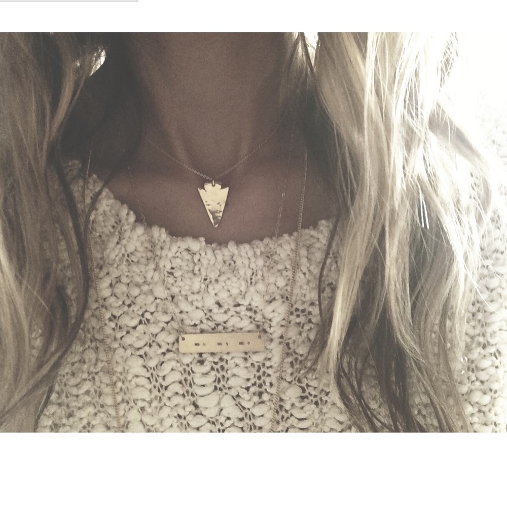James Michelle 14k G Fill Mini Arrowhead Necklace